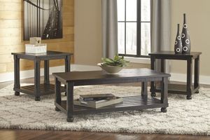 Signature Design by Ashley Mallacar 3-Piece Black Occasional Table Set Signature Design by Ashley Mallacar 3-Piece Black Occasional Table Set