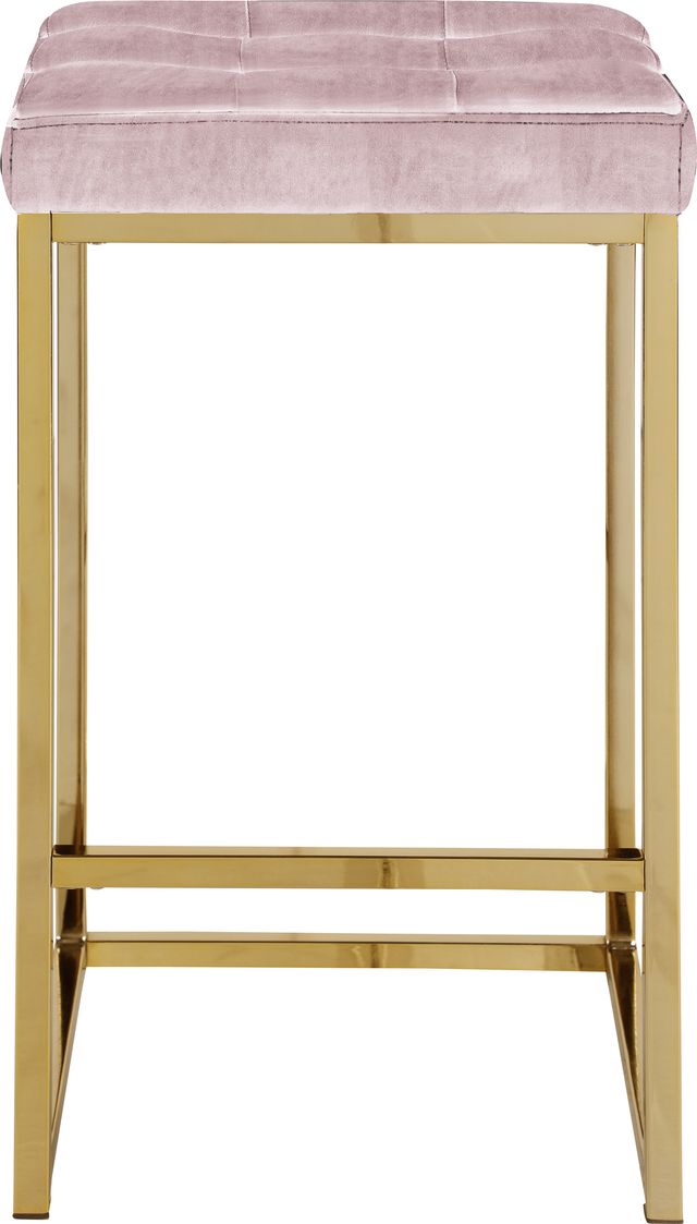 Meridian Furniture Nicola Pink Velvet Counter Stool-1