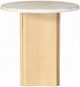 ACME Furniture Qwin White End Table with Oak Base-2