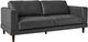 Elements International Hampton 3-Piece Fiero Charcoal Living Room Stationary Seating Set-1