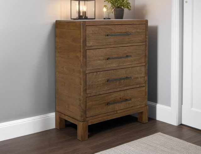 International Furniture Direct Merida Stained Brown Chest-1