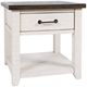 Jofran Inc. Madison County Harris Brown/Vintage White End Table-0