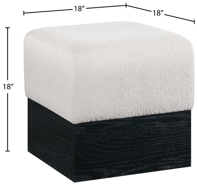 Meridian Furniture Havre Beige/Black Upholstered Ottoman-3