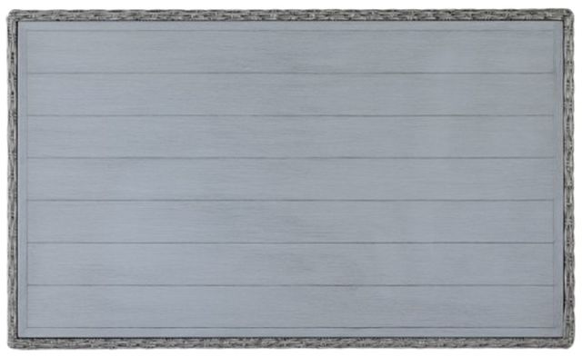 Signature Design by Ashley® Naples Beach Light Gray Outdoor Stainless Steel/Wicker Multi-Use Table-3
