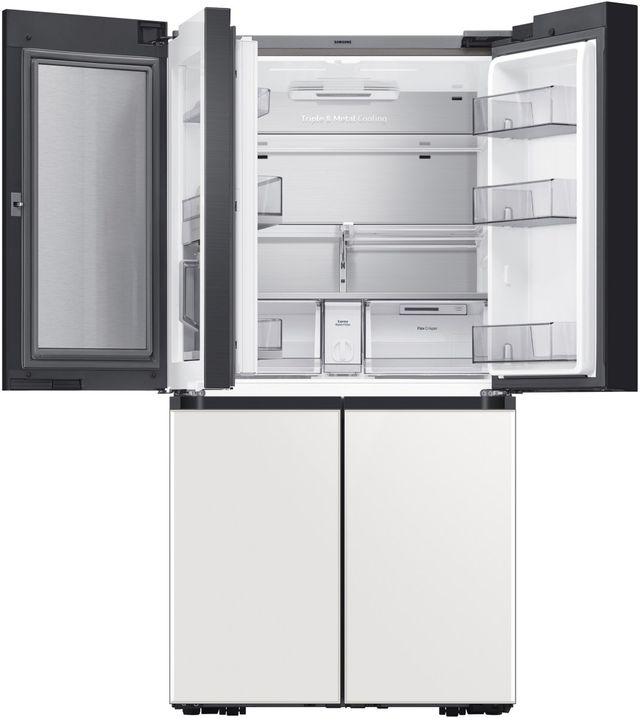 Samsung Bespoke 22.8 Cu. Ft. White Glass Counter Depth French Door Refrigerator-2