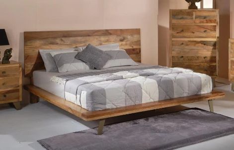 Jaipur Furniture Matney Brown Eastern King Panel Bed-0