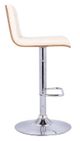 Armen Living Aubrey Cream/Chrome Adjustable Bar Stool-2