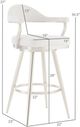 Armen Living Justin Gold/Silver Swivel Counter Stool-2
