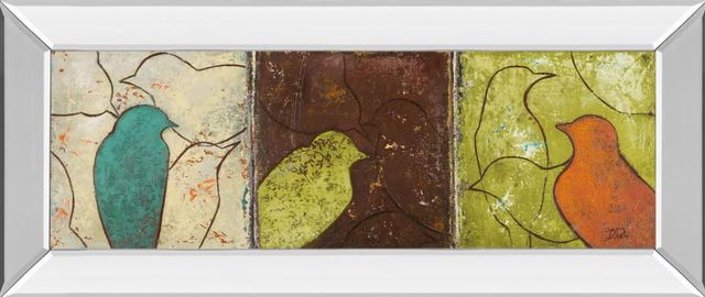 Classy Art Lovely Birds II by Patricia Pinto Mirror Framed Wall Art-0