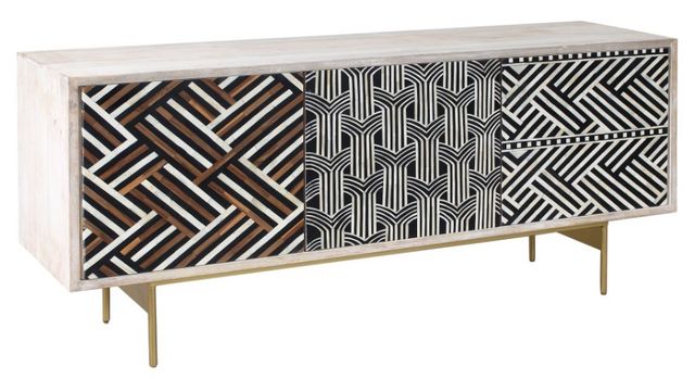 Parker House® Crossings White Wash Natural Console-0