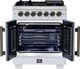 FORNO® Capriasca Series Alta Qualita 30" White Pro Style Dual Fuel Range-3