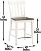Steve Silver Co.® Joanna Ivory & Mocha Counter Height Chair - 2pc-2