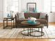 Hammary® Leone 2-Piece Weathered Barn Nesting End Table with Antique Brass Base Set-1