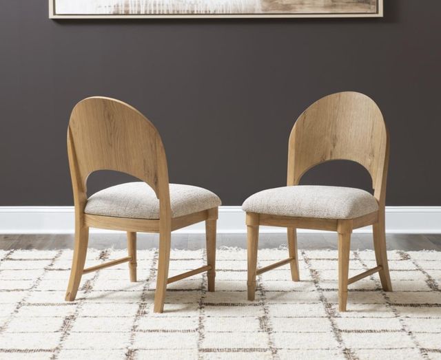 Legacy Classic Seraphina Sunlit Oak Upholstered Dining Side Chair-1
