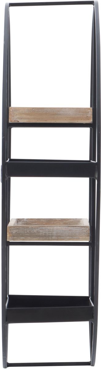 Linon Lindell Black/Grey Wash Wall Shelf-4