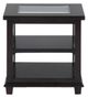 Jofran Inc. Panama Brown Glass Top End Table with Brown Base-2