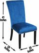 Steve Silver Co. Camila Black/Blue Upholstered Dining Side Chair-2