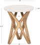 Coast2Coast Home™ Almeda White Accent Table with Natural Base-2