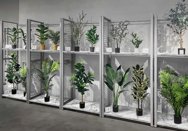 Monarch Specialties Inc. Silver/White 96" Display Rack with 4 Adjustable Shelves-1