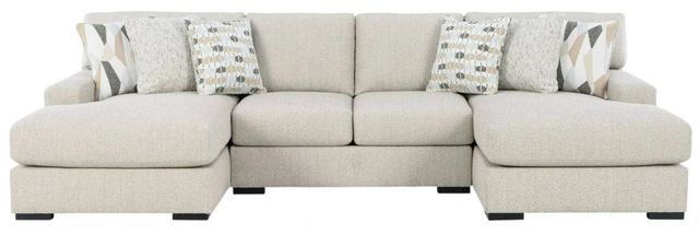 Benchcraft® Laurelgrove 3-Piece Pebble U-Shape Sectional with Double Chaise-0
