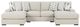 Benchcraft® Laurelgrove 3-Piece Pebble U-Shape Sectional with Double Chaise-0
