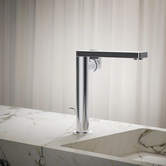 KOHLER® Composed® Polished Chrome Tall Single-Handle Bathroom Sink Faucet with Lever Handle-3