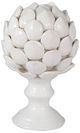 A & B Home Albinia White 10" Large Artichoke Decorative Object-0