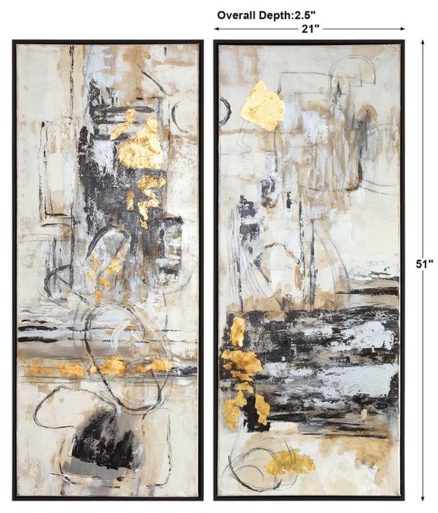 Uttermost® 2-Piece Life Scenes Hand Painted Canvases Set-2