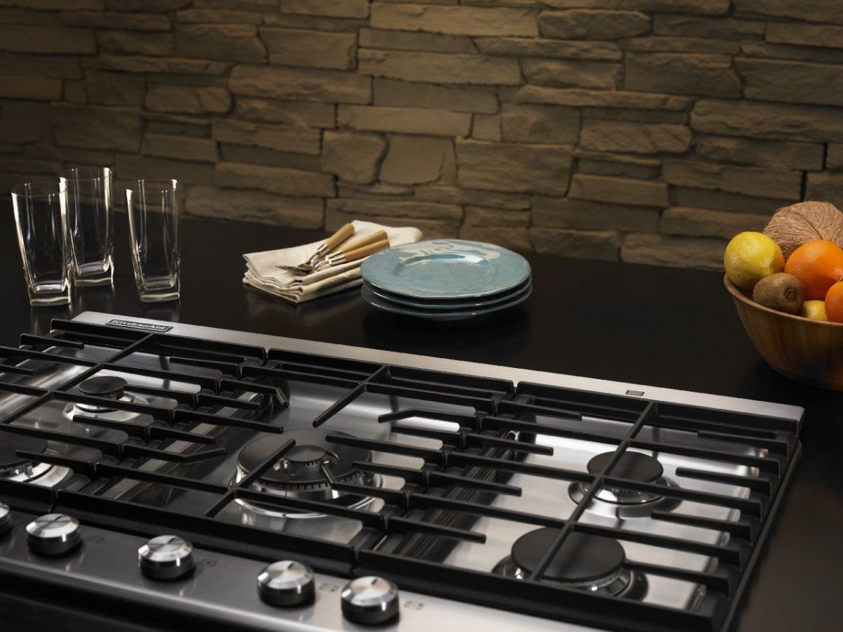 brick kitchenaid 36 burner gas downdraft cooktop