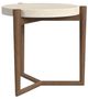 Flexsteel® Verona White Top Accent Table with Medium Brown Base-0