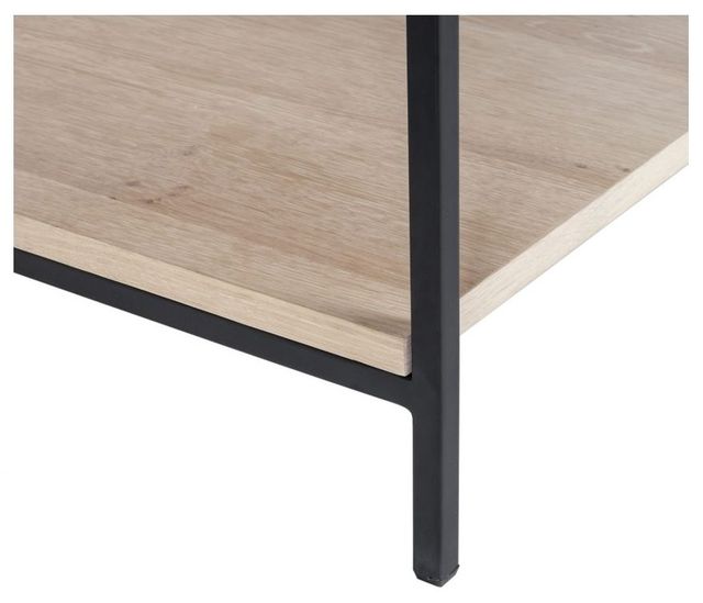 Moe's Home Collection Mila Natural Coffee Table with Black Metal Frame -1