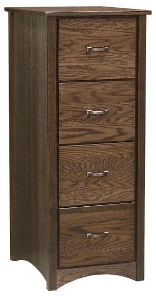 Wolfcraft Furniture Mcmillan Brown 4-Drawer File Cabinet-0