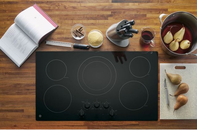 GE® 36" Black Electric Cooktop-3