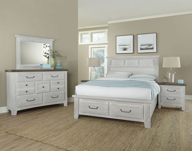 Vaughan-Bassett Sawmill Alabaster Two Tone Landscape Mirror-1