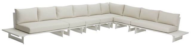 Meridian Furniture Maldives 7-Piece Cream Aluminum/Fabric Outdoor Modular Sectional-0