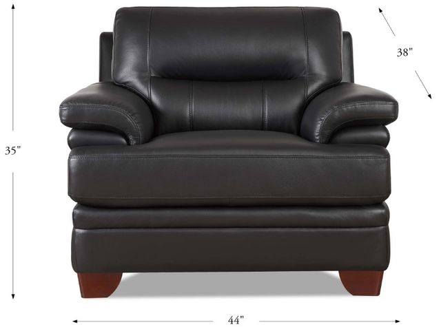 Hydeline® Luxor Gunmetal Black Chair-1