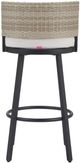 Zuo® Modern Midnight Wave Black/Gray/White Aluminum Outdoor Barstool-4