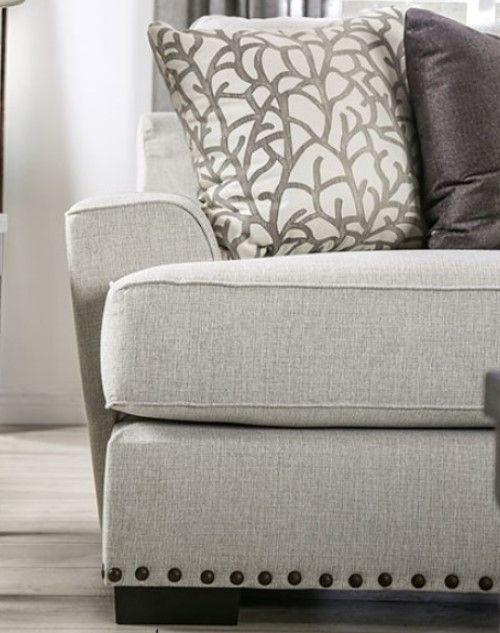 Furniture of America® Picotee Light Gray Sofa-2