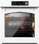 Ilve Nostalgie II 30” White Pyrolytic Single Electric Wall Oven with Chrome Trim-0