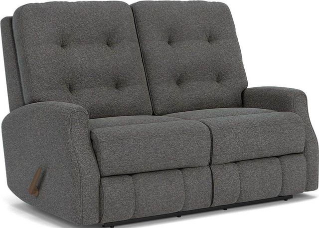 Flexsteel® Devon Gray Storm Reclining Loveseat-0