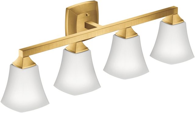 Moen® Voss™ Brushed Gold Four Globe Bath Light-0
