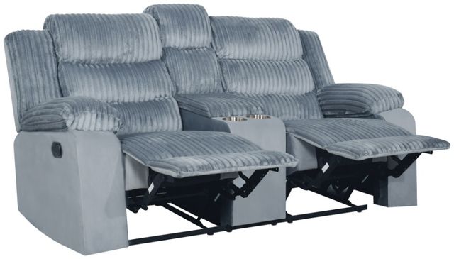 New Classic® Home Furnishings Willow Gray Manual Reclining Loveseat-3