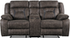 Mazin Furniture Madrona Hill Dark Brown Double Reclining Loveseat-0