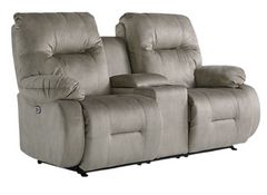 Best® Home Furnishings Customizable Brinley Power Reclining Rocker Loveseat with Console and Tilt Headrest