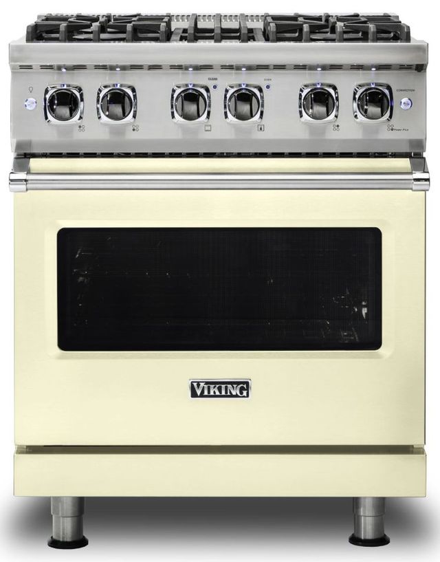 Viking® 5 Series 30" Vanilla Cream Pro Style Dual Fuel Liquid Propane Range-0