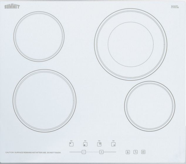 Summit® 24" White Electric Cooktop
