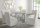 Elements International Merlin 5-Piece Chrome/Gray Dining Set-2
