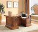 Parker House® Huntington Antique Vintage Pecan Double Pedestal Executive Desk-1