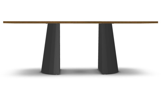 Amisco Customizable Gemma Walnut Veneer 84'' Bar Height Table-1