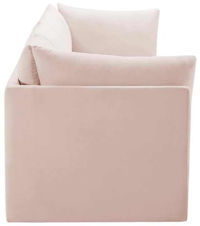 Meridian Furniture Jacob Pink 103" Modular Velvet Sofa-2